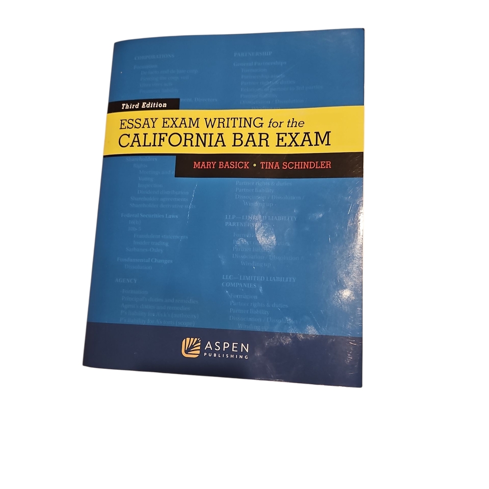 California Bar Exam Essay Exam Writing Third Edition Book